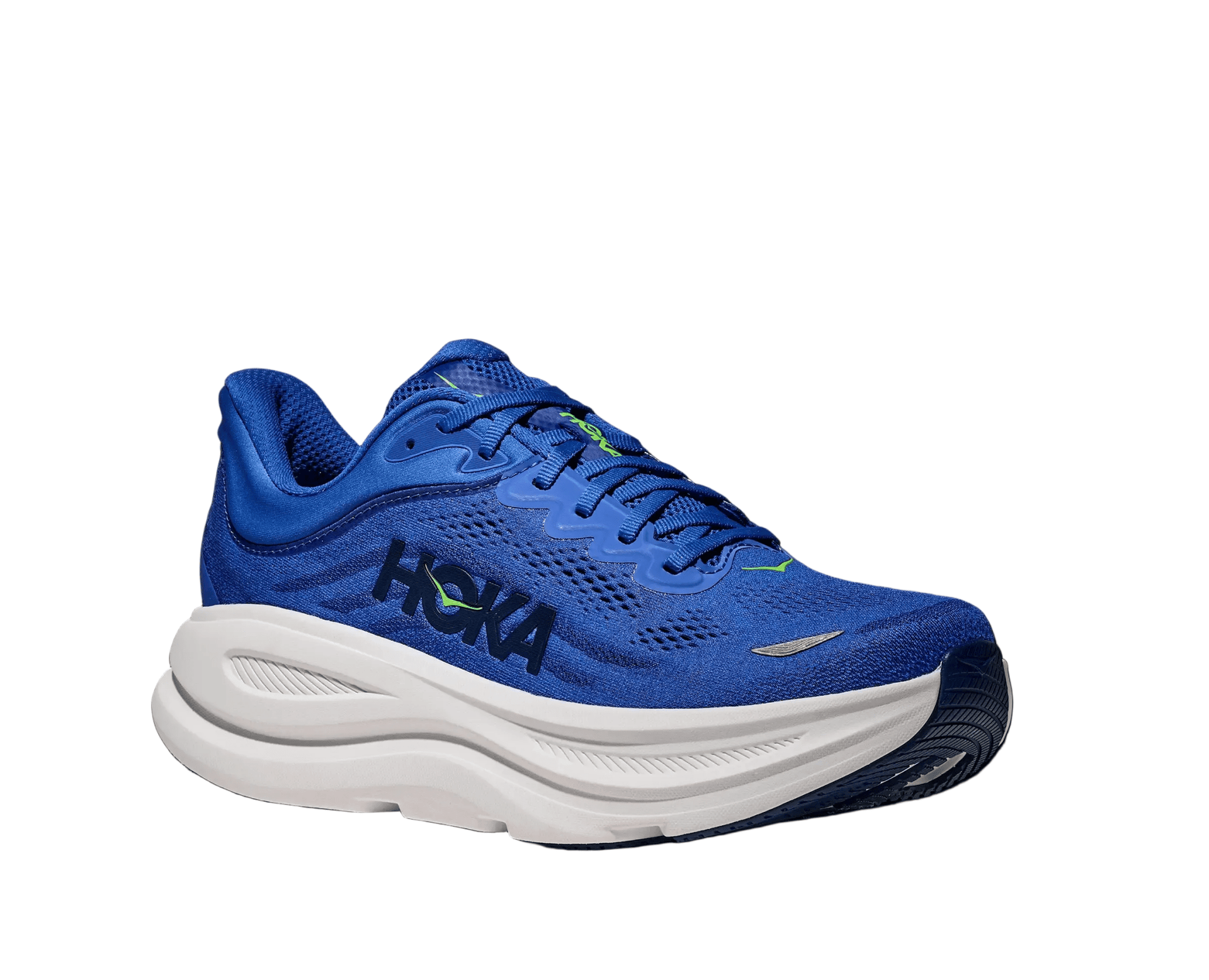 HOKA Bondi 9 Men's Running Shoe - Cobalt Blue/Ultramarine | Maximum Cushion Road Running - Right Inner Side View