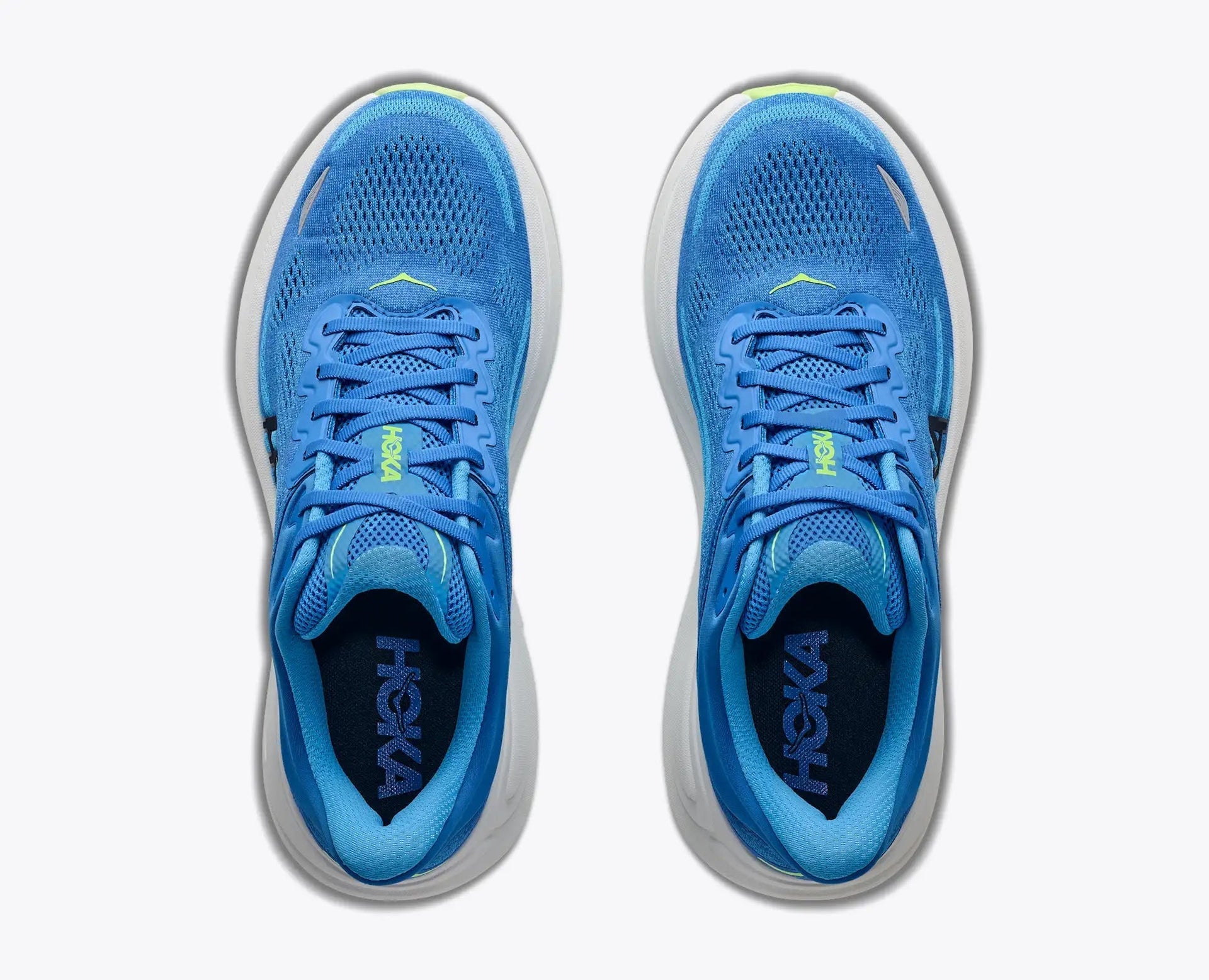 HOKA Bondi 9 Men's Running Shoe - Virtual Blue/Soft Cobalt | Maximum Cushion Road Running - Top View