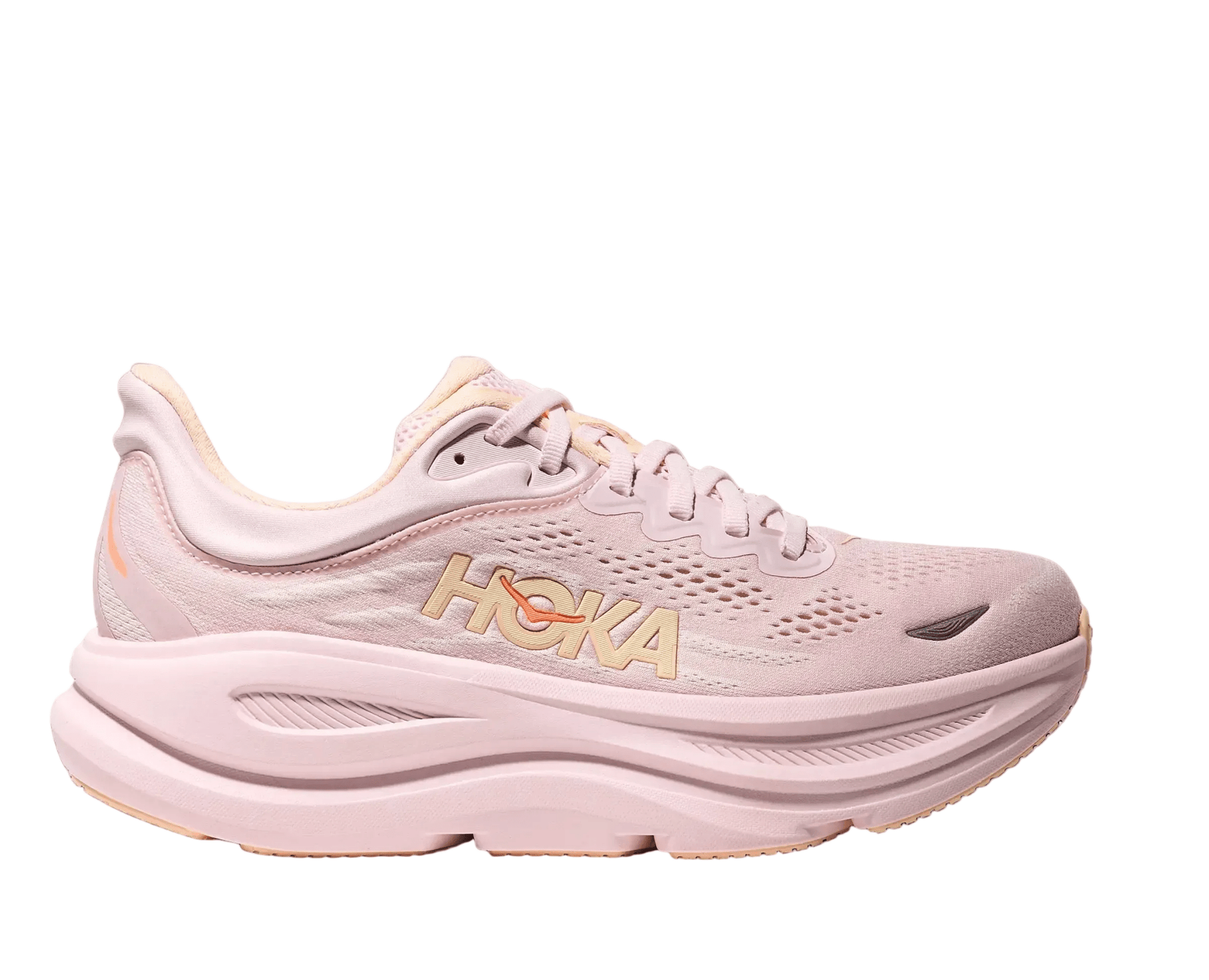 HOKA Bondi 9 Women's Running Shoes - Lilac Cream / Tangerine Glow - View 1