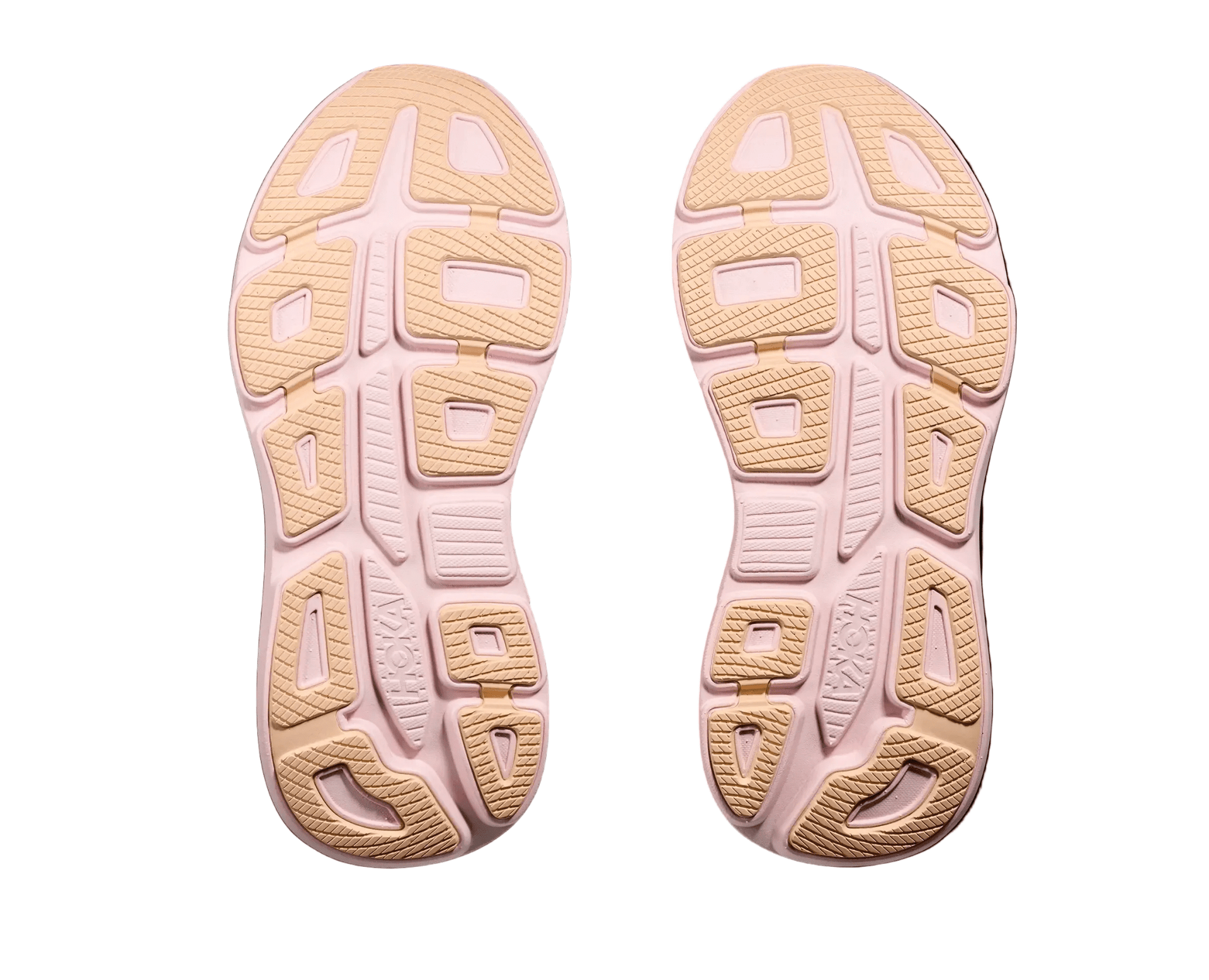 HOKA Bondi 9 Women's Running Shoes - Lilac Cream / Tangerine Glow - View 3