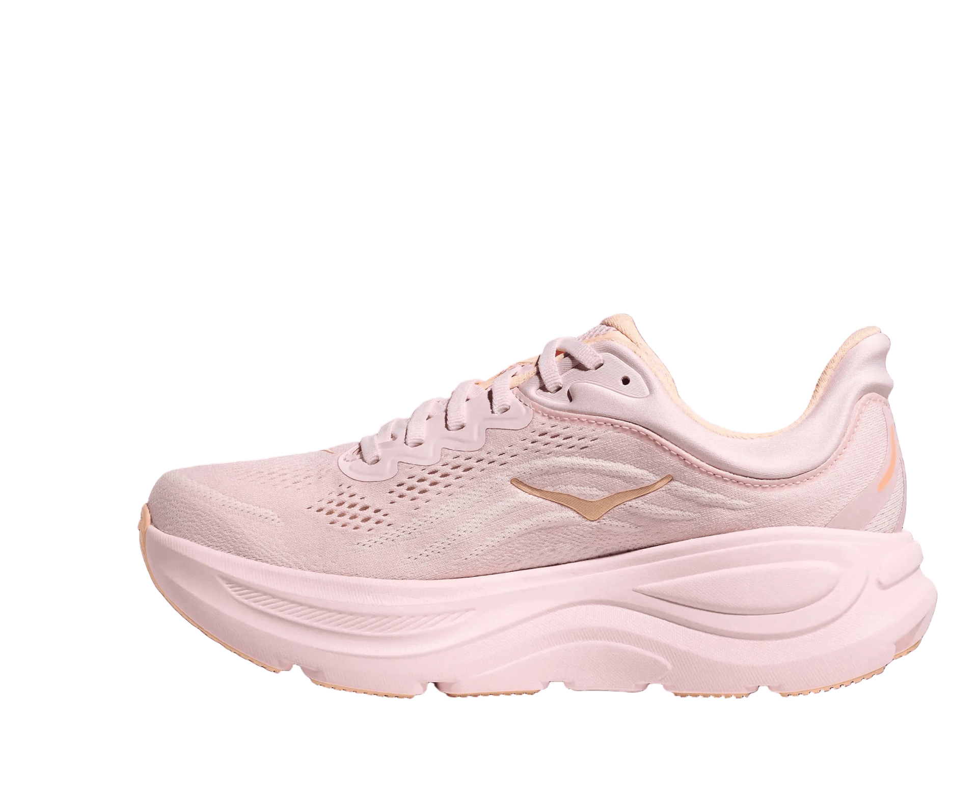 HOKA Bondi 9 Women's Running Shoes - Lilac Cream / Tangerine Glow - View 4