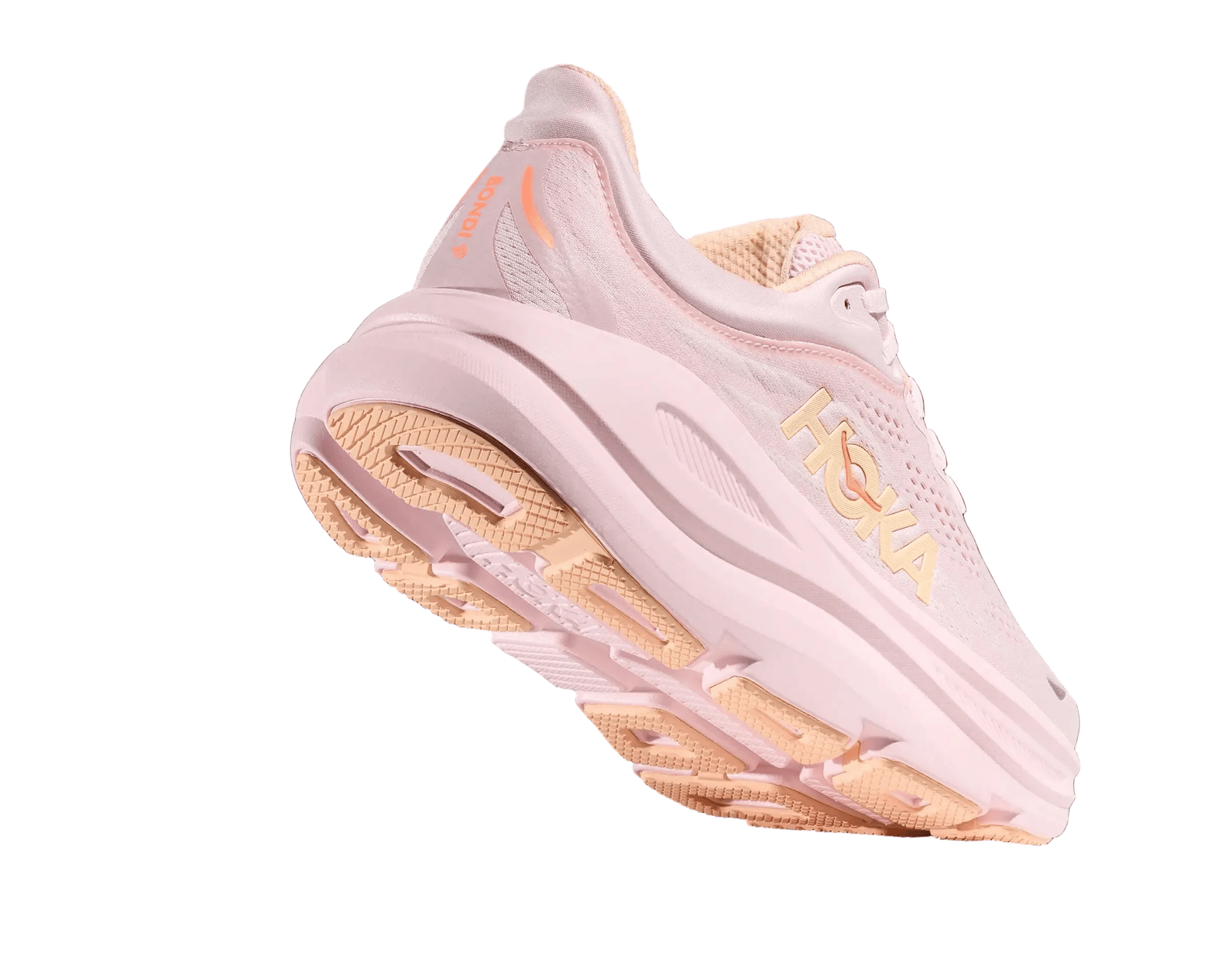 HOKA Bondi 9 Women's Running Shoes - Lilac Cream / Tangerine Glow - View 5