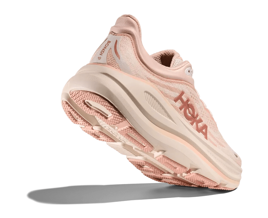 HOKA Bondi 9 Women's Running Shoes - Rose Latte / Rose Cream - View 3