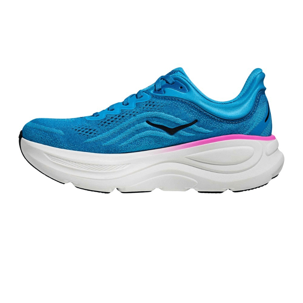 HOKA Bondi 9 Women's Running Shoes - Skyward Blue / Neon Fuchsia - View 4