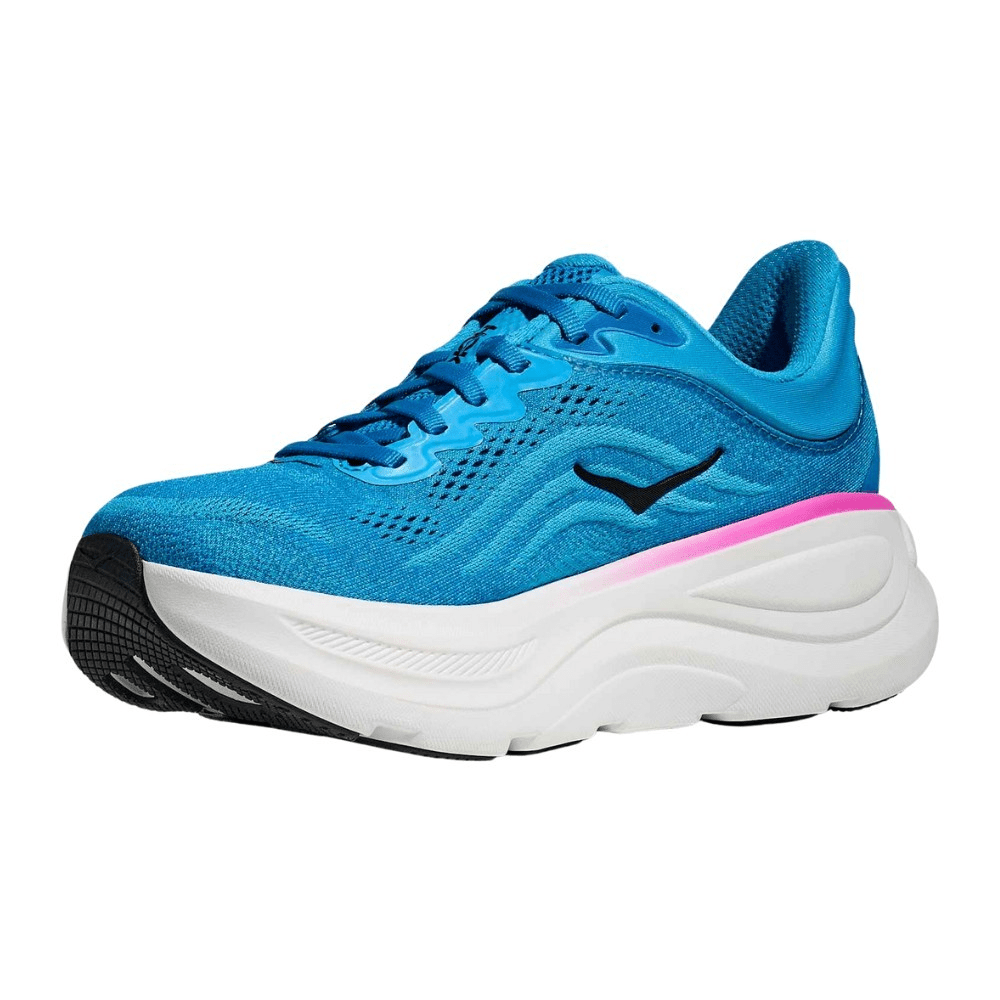 HOKA Bondi 9 Women's Running Shoes - Skyward Blue / Neon Fuchsia - View 7