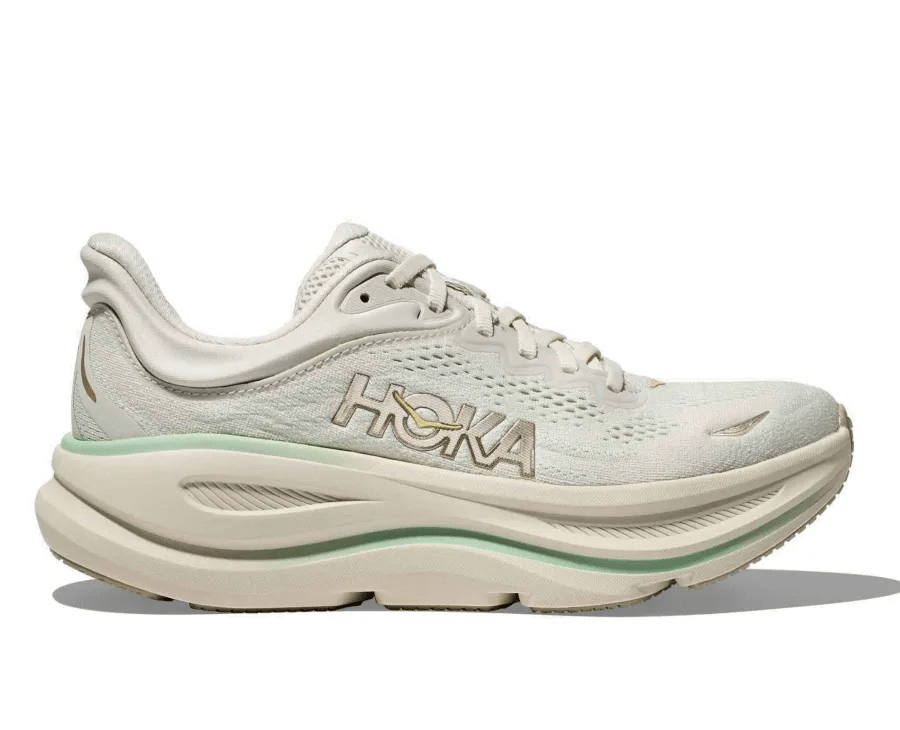 HOKA Bondi 9 Women's Running Shoes - Truffle Salt / Sea Glass - View 1