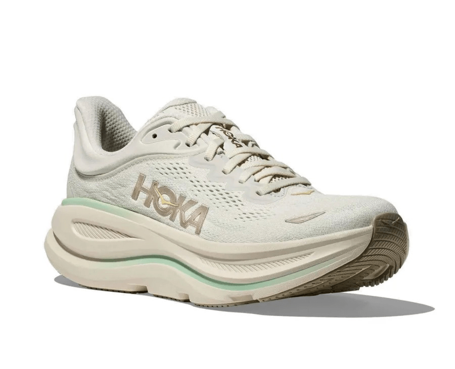 HOKA Bondi 9 Women's Running Shoes - Truffle Salt / Sea Glass - View 5