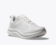 HOKA Kawana 3 women's white gym shoe front three-quarter view