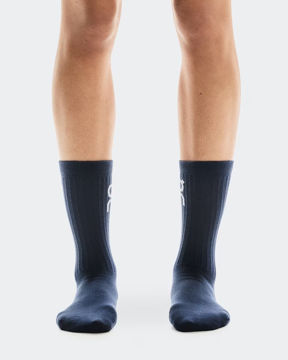 On Logo Socks High 3-Pack Navy | On Running