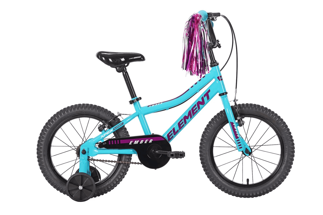 Apex Ember 16" Girls BMX Bike | Ages 4–7 | Teal/Purple - Kids Bikes - Side view - Xciter Sports