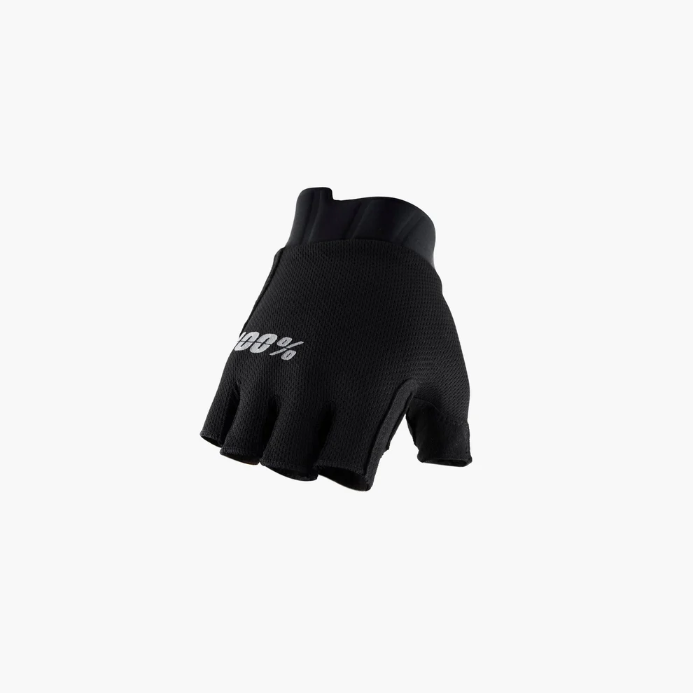100% Exceeda Gel Short Finger Gloves | Black