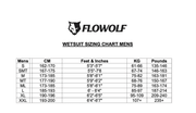 Flowolf FH1 Men's Triathlon Wetsuit | Yamamoto Neoprene - Triathlon Wetsuit - Size Chart - Xciter Sports