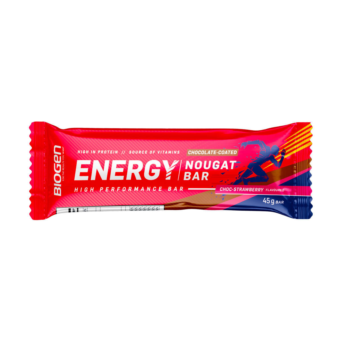 Biogen Energy Nougat Bar | Choc Strawberry 45g