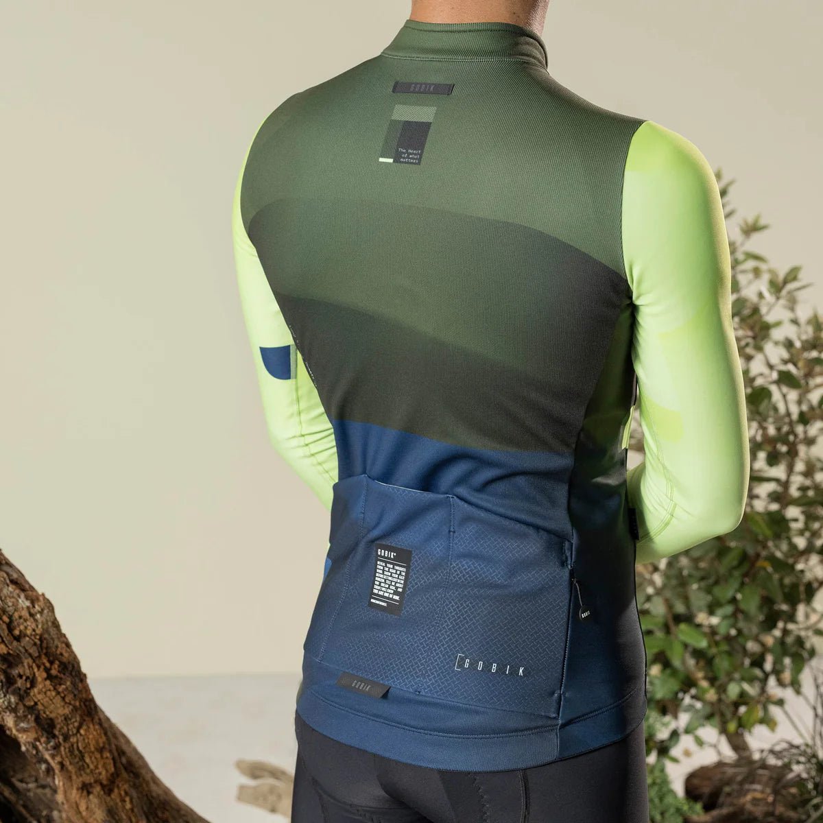 Gobik Men's Baffin Long - Sleeve Cycling Jersey | Cobble - 4 - Xciter Sports Apparel