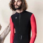 Gobik Men's Cobble Blend Evo Long - Sleeve Cycling Jersey – Cayenne - 4 - Xciter Sports Apparel
