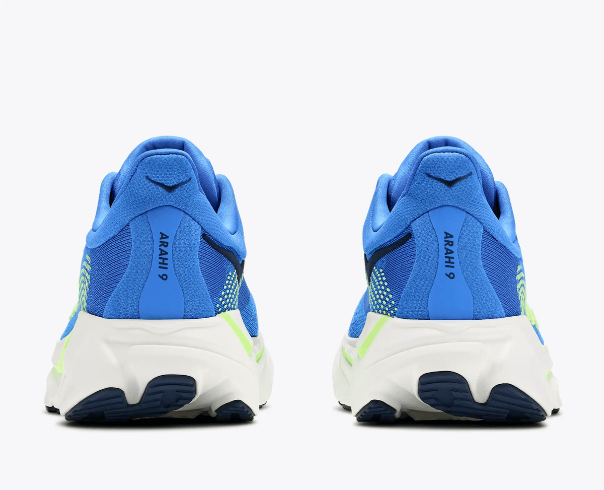 HOKA Arahi 9 men's stability running shoes – Virtual Blue / Soft Cobalt – top view
