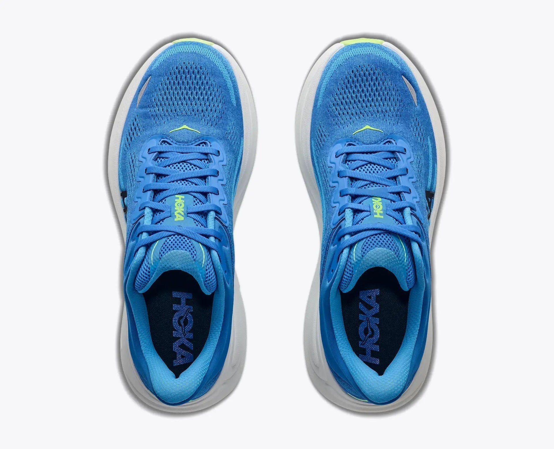 HOKA Bondi 9 Men's Running Shoe - Virtual Blue/Soft Cobalt | Maximum Cushion Road Running - Top View