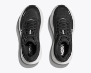 HOKA Bondi 9 Men's Running Shoe - Black/White | Maximum Cushion Road Running - Top View