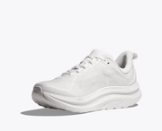 HOKA Kawana 3 women's white gym shoe angled front view