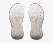 HOKA Mach 7 women's road running shoe in Oat Milk / Alabaster – heel view