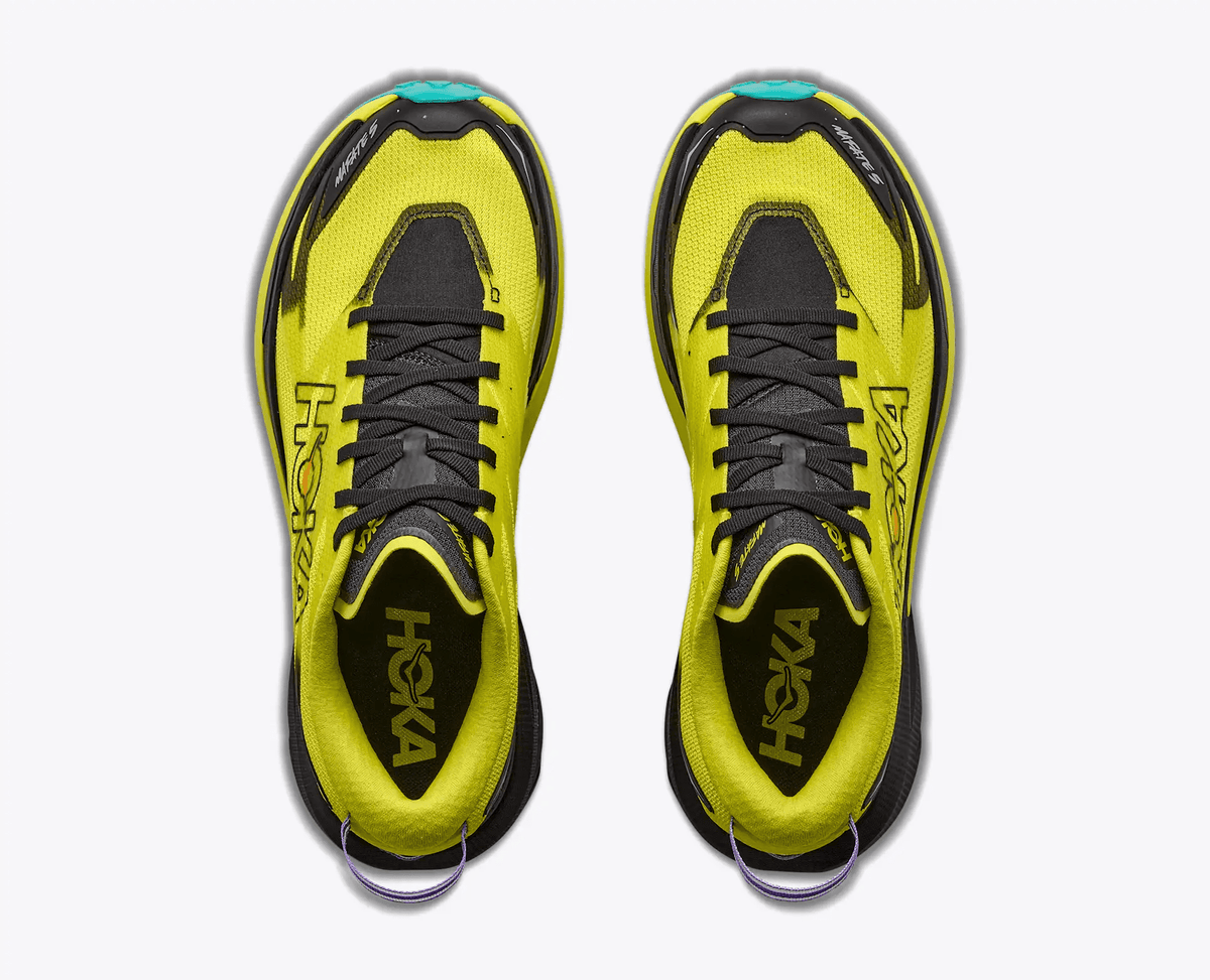 HOKA Mafate 5 Men's Trail Running Shoes in Black / Hoka Citrus - product view 2