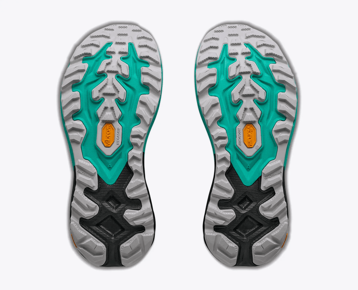 HOKA Mafate 5 Women's Trail Running Shoes in Black / Electric Aqua - product view 7