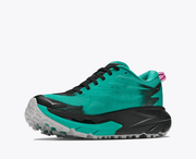 HOKA Mafate 5 Women's Trail Running Shoes in Black / Electric Aqua - product view 3