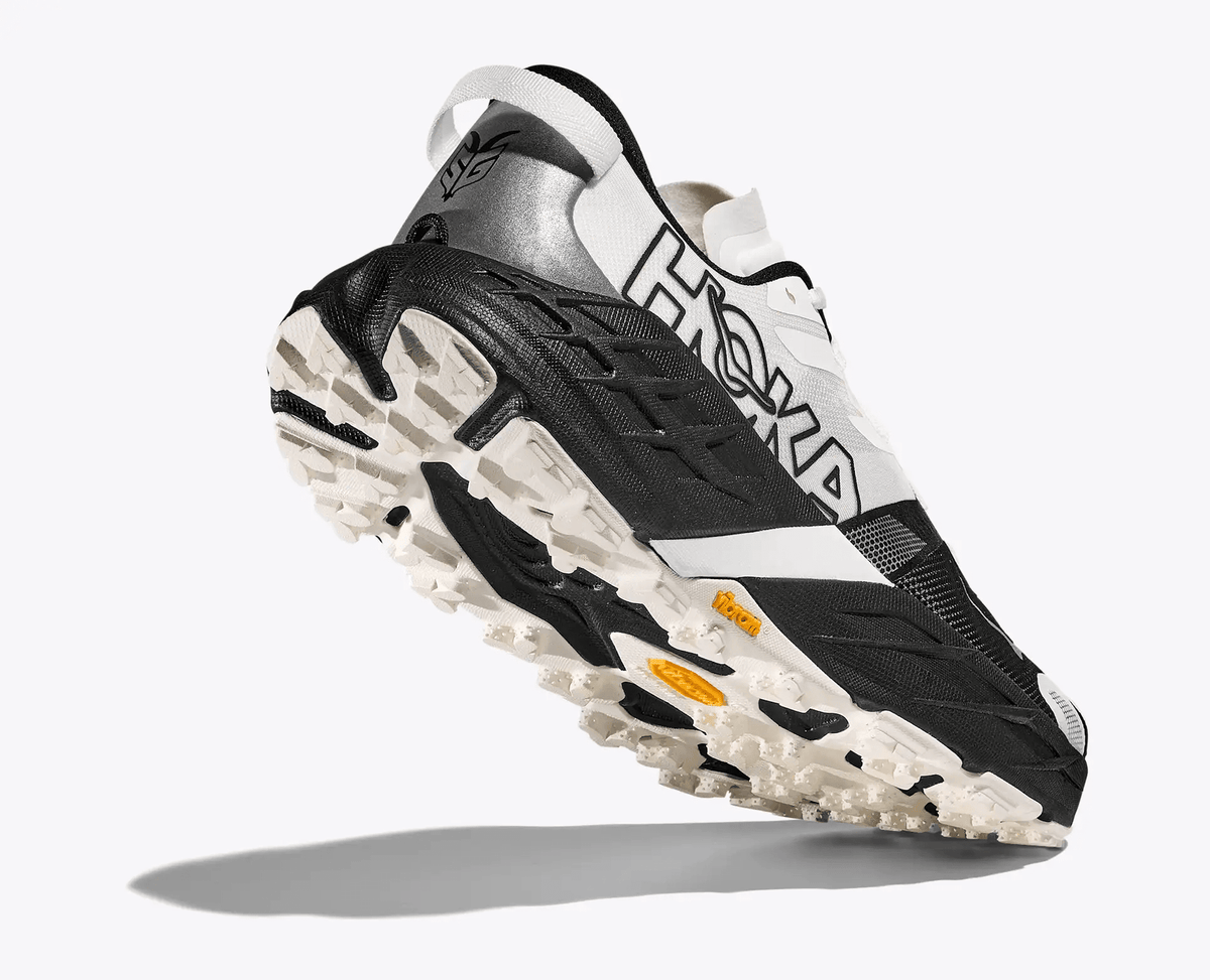 HOKA Speedgoat 7 Men's Trail Running Shoes in Black / White - product view 4