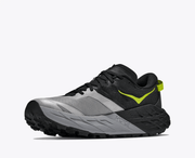 HOKA Speedgoat 7 Men's Trail Running Shoes in Black / Stellar Grey - product view 3