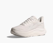 Hoka Clifton 10 women's running shoe in White/White – left view