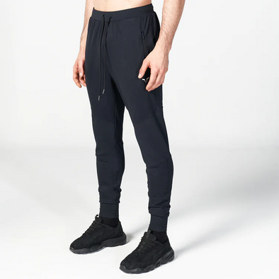 Statement Ribbed Joggers Reimagined - Black
