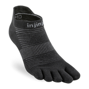 Injinji Run Lightweight No-Show running toe socks in Black