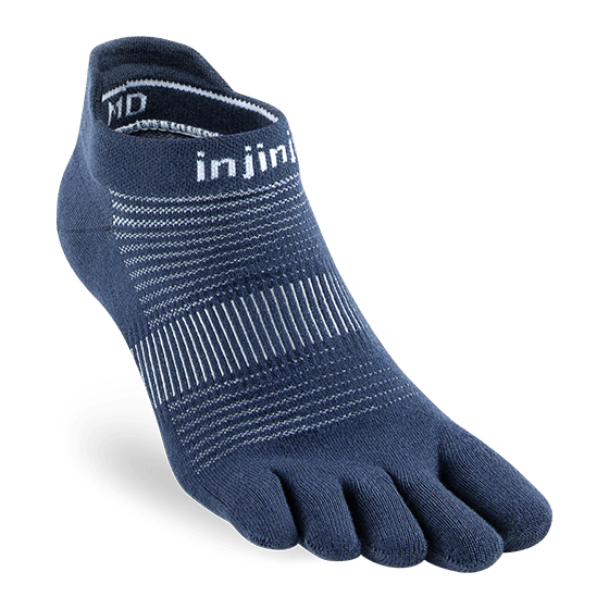 Injinji Run Lightweight No-Show Socks – Navy