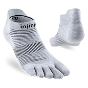 Injinji Run Lightweight No-Show Socks – Grey alternate view
