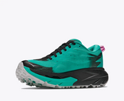 HOKA Mafate 5 Women's Trail Running Shoes in Black / Electric Aqua - product view 3