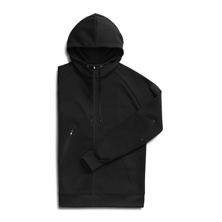 On Men's Zipped Hoodie – Black | Premium Athletic Hoodie