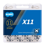 KMC X11 11 Speed Chain | 118 Links | Silver/Black - 1 - Xciter Sports Apparel