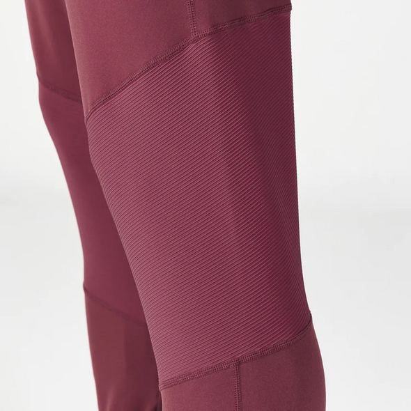 Statement Ribbed Joggers Reimagined - Burgundy
