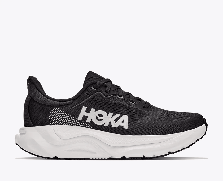 Hoka Arahi 9 Wide Men's Stability Road Running Shoe – Black/White – Lateral Side View