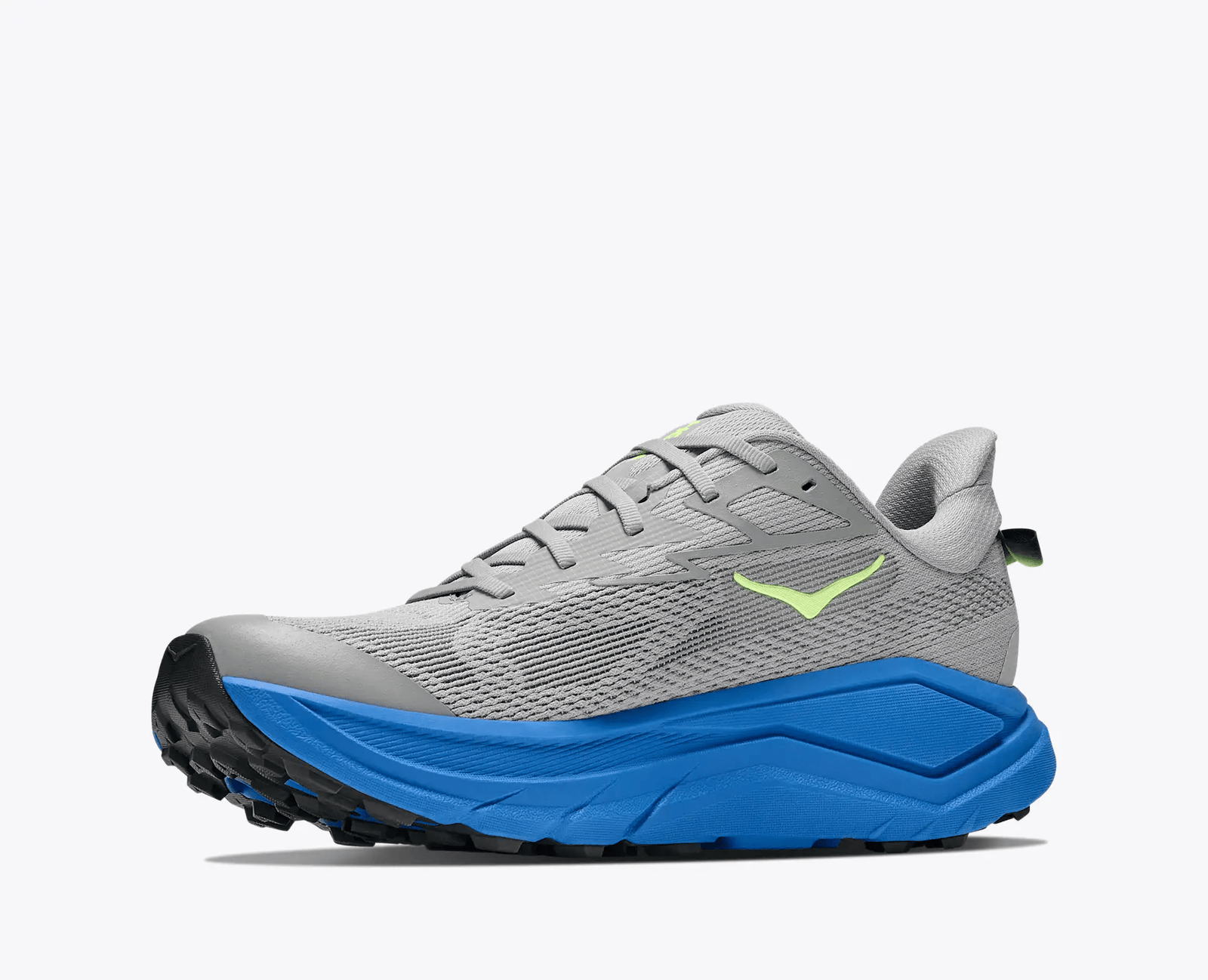 HOKA Challenger 8 Men’s Trail Running Shoes – Stardust / Virtual Blue – Left Angle View product detail