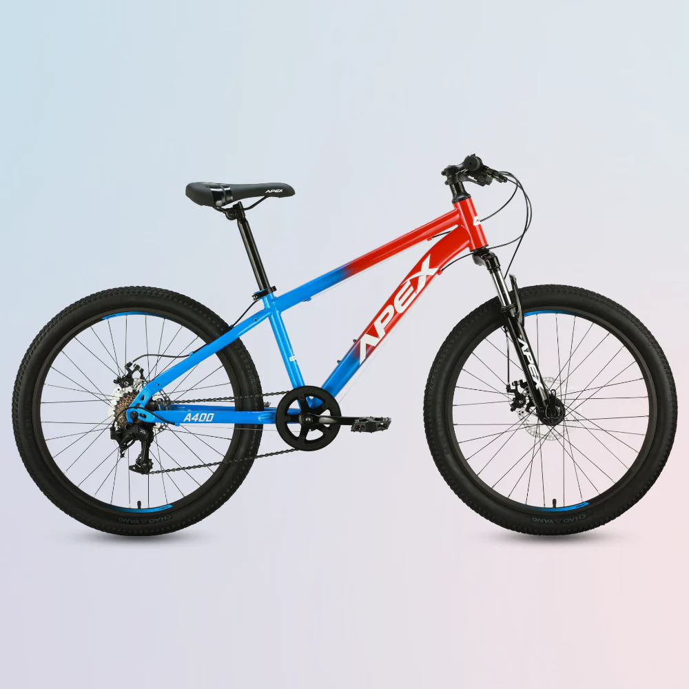 Apex Bicycles A400 Boys | 24 inch Alloy MTB | Red/Blue