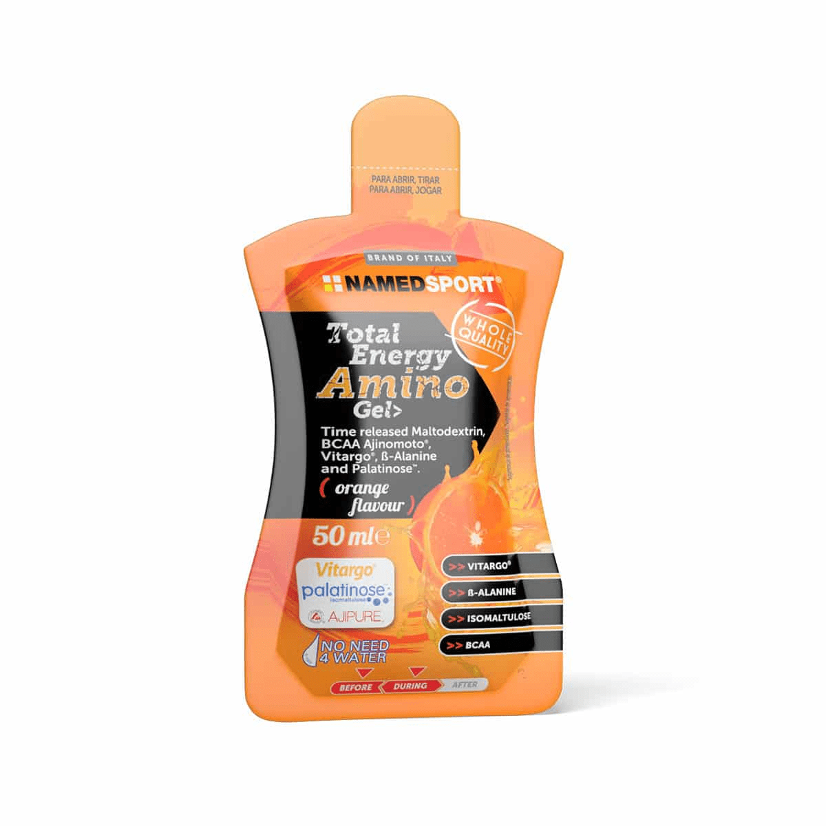 NamedSport Total Energy Amino Gel Orange 50ml | BCAA Energy Gel - 1 - Xciter Sports Apparel