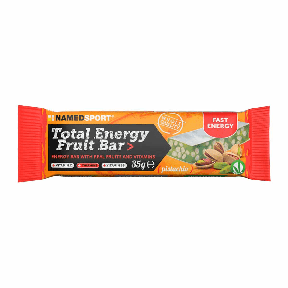 NamedSport Total Energy Fruit Bar Pistachio 35g | Vegan Endurance Snack - 1 - Xciter Sports Apparel