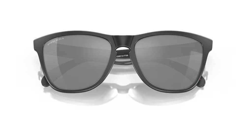 Oakley Frogskins Sunglasses | Matte Black / Prizm Black Polarized - 7 - Xciter Sports Apparel