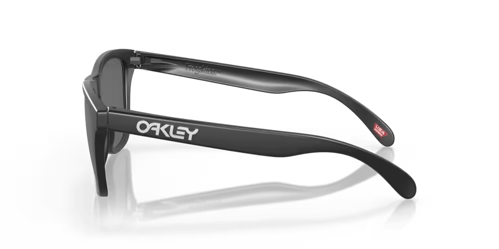 Oakley Frogskins Sunglasses | Matte Black / Prizm Black Polarized - 5 - Xciter Sports Apparel