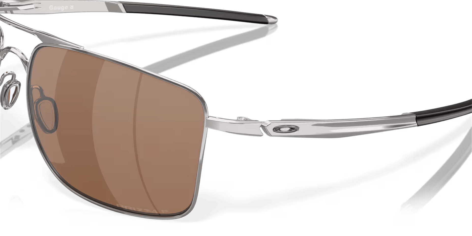 Oakley Gauge 8 Sunglasses – Polished Chrome / Prizm Tungsten Polarized - 6 - Xciter Sports Apparel
