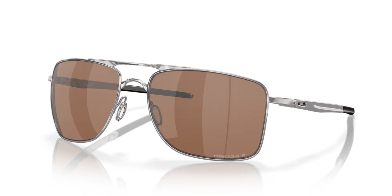 Oakley Gauge 8 Sunglasses – Polished Chrome / Prizm Tungsten Polarized - 1 - Xciter Sports Apparel