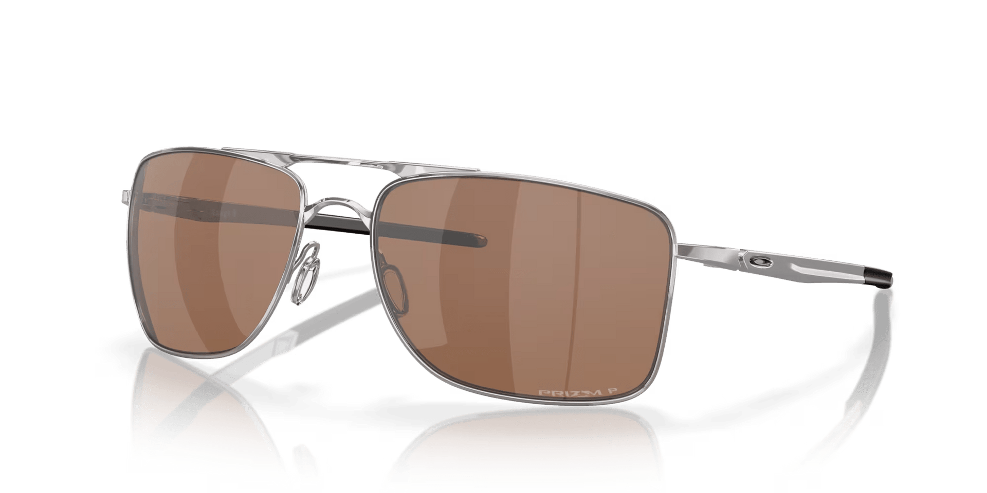 Oakley Gauge 8 Sunglasses – Polished Chrome / Prizm Tungsten Polarized - 1 - Xciter Sports Apparel