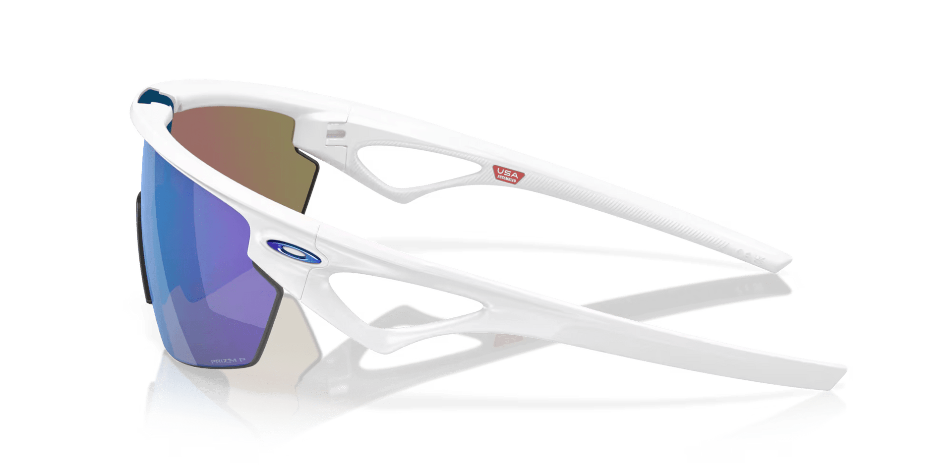 Oakley Sphaera Sunglasses | Matte White / Prizm Sapphire - 3 - Xciter Sports Apparel