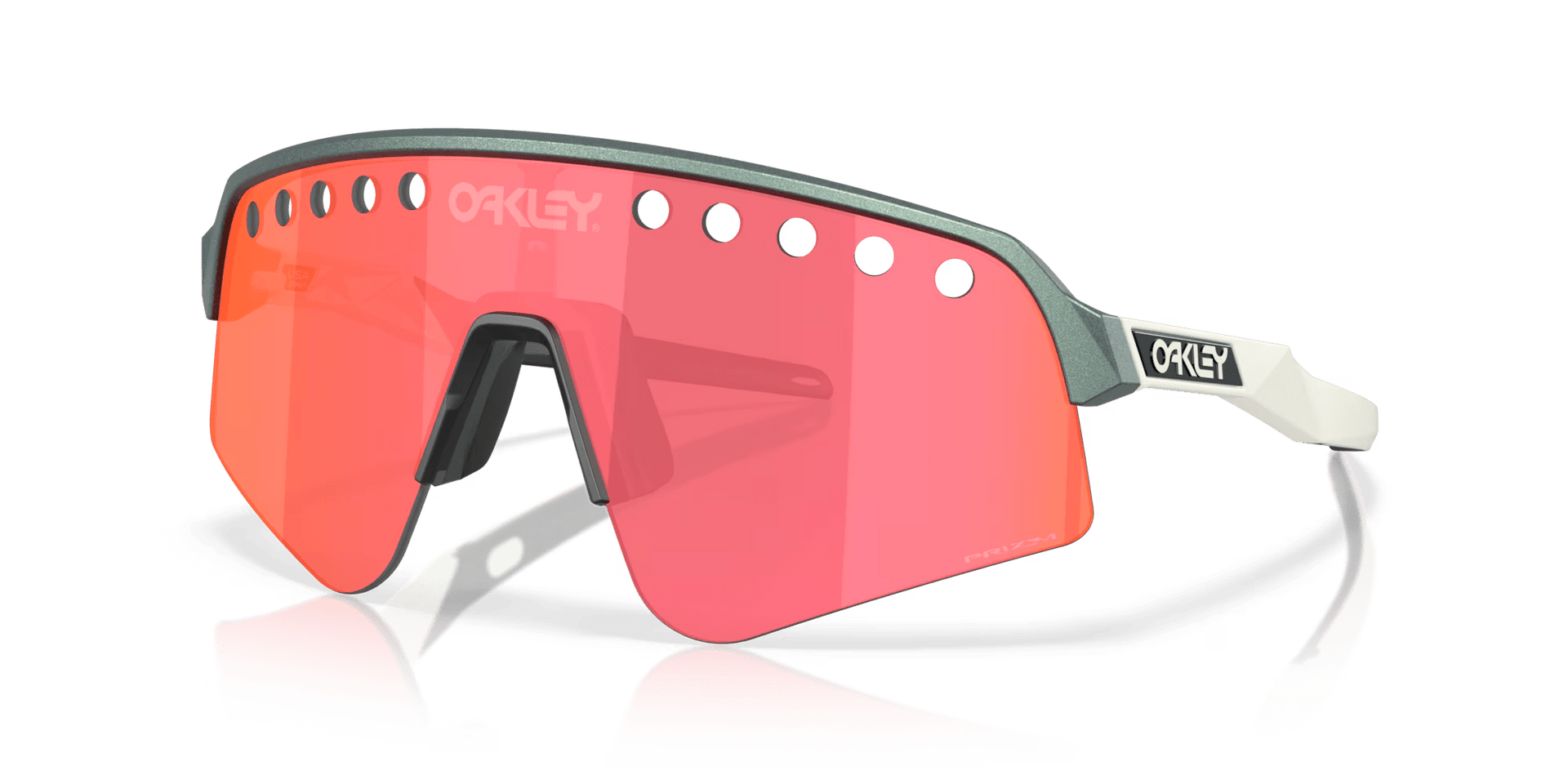 Oakley Sutro Lite Sweep – Matte Silver / Blue Colorshift / Prizm Trail Torch Sunglasses - 1 - Xciter Sports Apparel